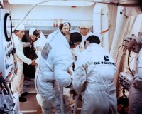 Einstieg der Apollo 11 Crew in die Kapsel