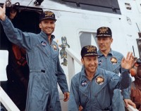 die Apollo 13 Crew nach ihrer Rettung
