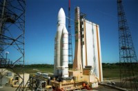 die Ariane-5G V135 auf dem Starttisch