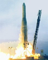 Start der Atlas-64F mit dem ersten Navstar Satelliten