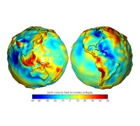 Geoid basierend auf Daten der GRACE Mission
