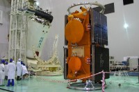 die beiden Jamal-100 Satelliten in Startkonfiguration