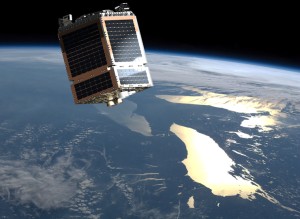 Computergrafik des LEO Vantage 1 Satelliten