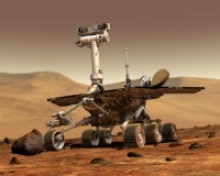 Computergrafik eines MER auf dem Mars