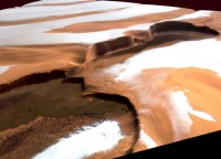 Eisfelder in Polnähe gesehen von Mars Express