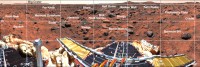 Teil eines Mars-Panoramas mit markanten Strukturen