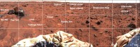 Teil eines Mars-Panoramas mit markanten Strukturen