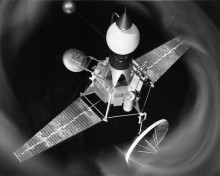 Foto eines Modells der Ranger III Sonde
