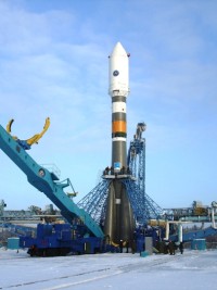 die Sojus-2.1b mit dem ersten GLONASS-K Satelliten