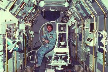 Ulf Merbold während der Spacelab-1 Mission