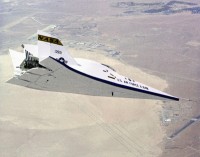 Landeanflug einer X-24B auf die Edwards AFB